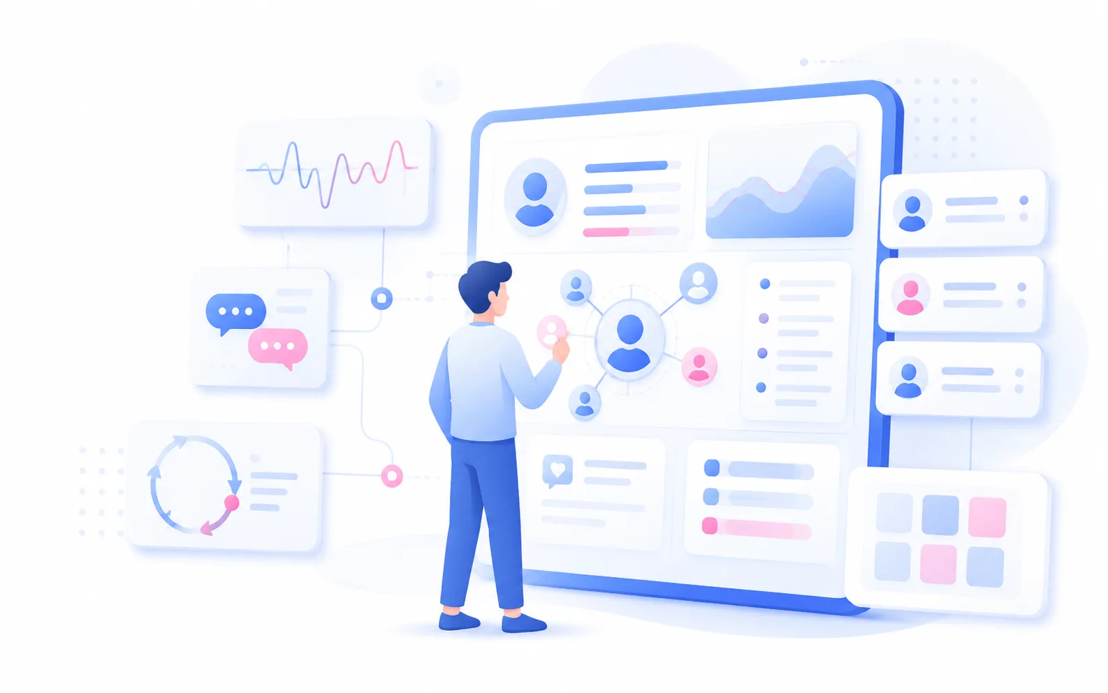 Celestigram 패턴 탐색 대시보드 일러스트